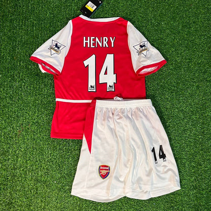 Thierry Henry Arsenal 2002/04 Heim-Kinder-Set – Trikot-Set für Kinder – | KinderTrikot | Maillot Enfant Soccer Shirt