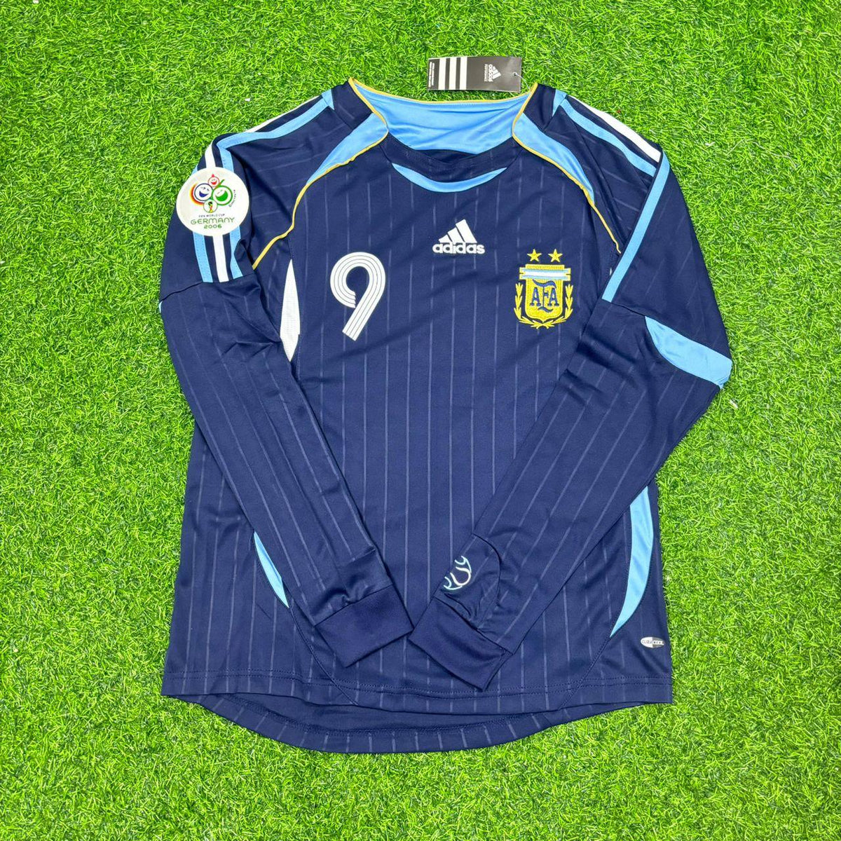 Argentinien 2006 WM Retro-Fußballtrikot Langarm – Hernan Crespo