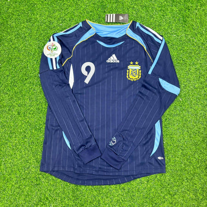 Argentinien 2006 WM Retro-Fußballtrikot Langarm – Hernan Crespo