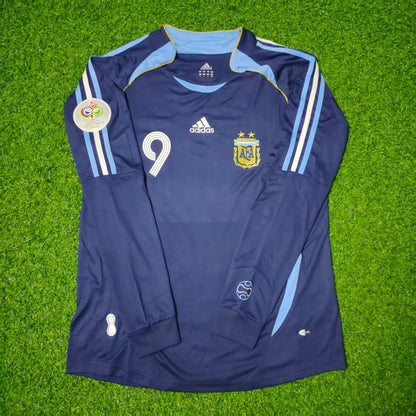 Argentinien 2006 WM Retro-Fußballtrikot Langarm – Hernan Crespo