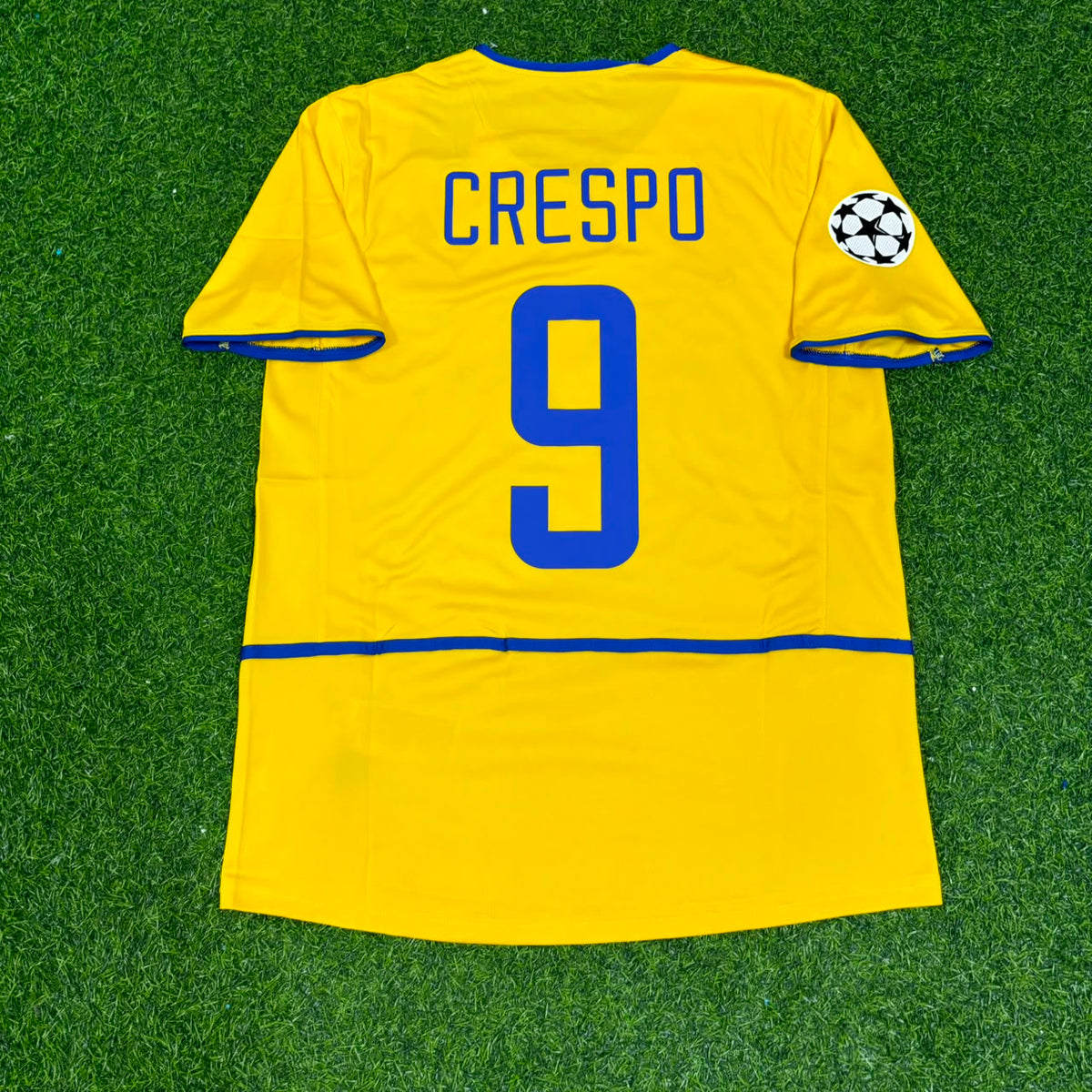 Hernan Crespo Inter Mailand 2002-2003 Gelbes Retro Fußballtrikot
