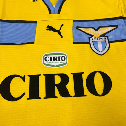 Pavel Nedved Lazio 1998-2000 Yellow Retro Football Jersey