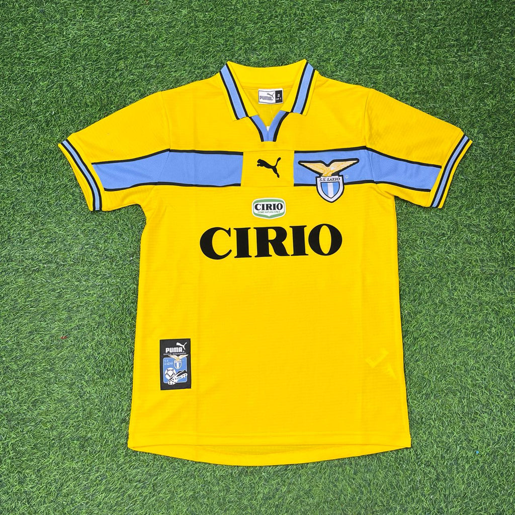Pavel Nedved Lazio 1998-2000 Gelbes Retro-Fußballtrikot