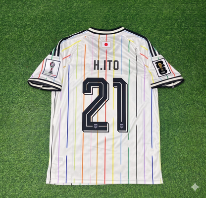 Hiroki Ito Japan World Cup 2026 Away White Football Jersey Trikot Maillot