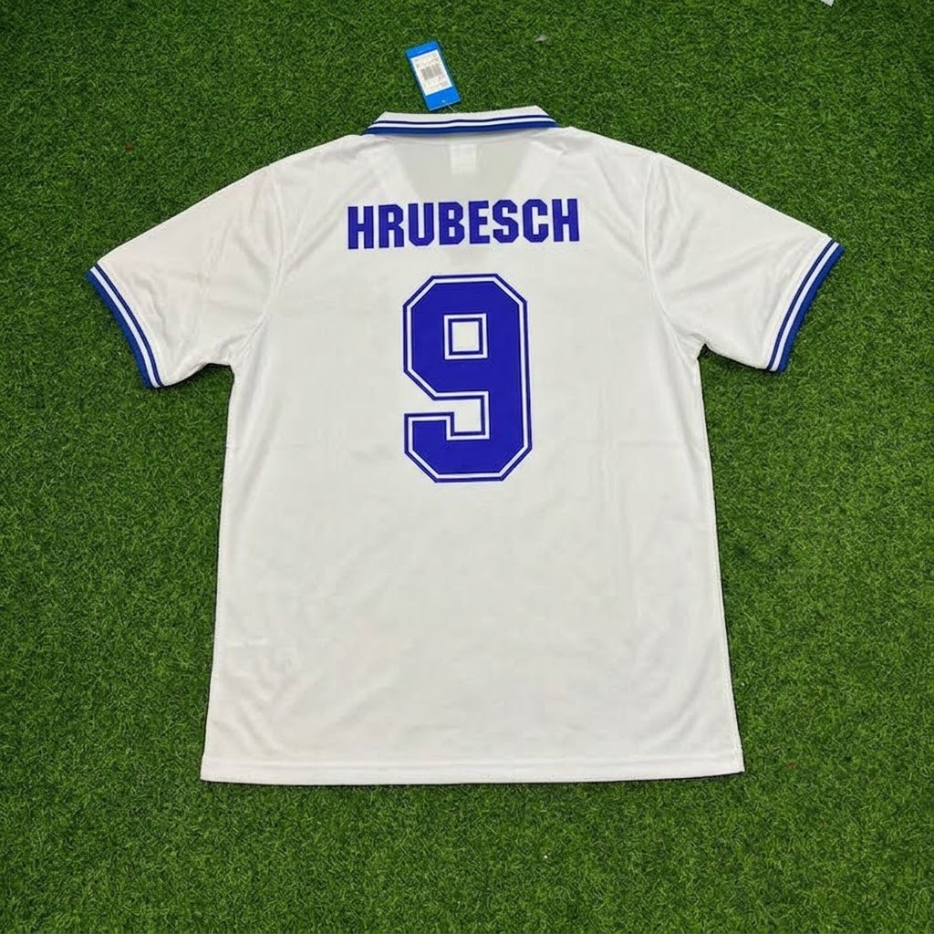 Horst Hrubesch n° 9 Hamburger SV 1979/80 Maillot domicile blanc rétro Maillot de football