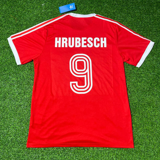 Horst Hrubesch Hamburger SV Rotes Heimtrikot Retro Fußballtrikot