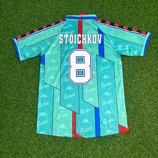 Hristo Stoichkov #8 Barcelona 1996 1997 Home Retro Jersey