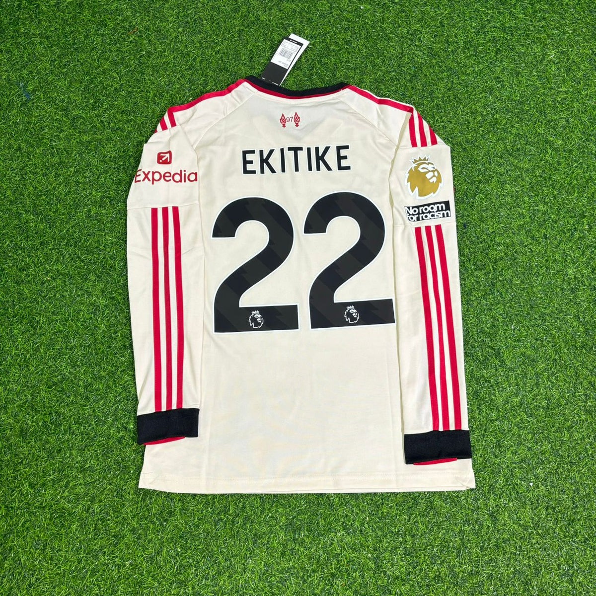 Hugo Ekitiké Liverpool 2025 Neue Saison Auswärts Langarm Fußballtrikot