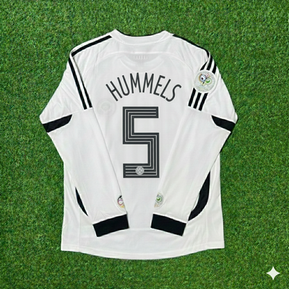 Mats Hummels Germany World Cup Long Sleeve White Retro Football Jersey