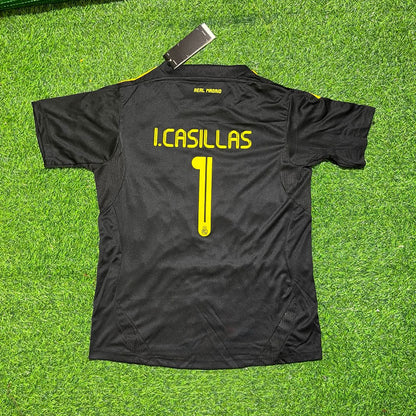 Iker Casillas Real Madrid 2011/2012 Goalkeeper Black Retro Football Jersey