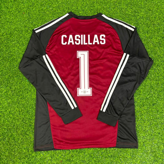 Iker Casillas Espagne Finale Rétro Maillot de Gardien Trikot Camiseta Maillot de Football Maillot de Football
