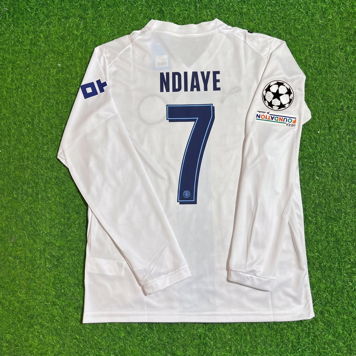 Iliman Ndiaye #7 Manchester City 2026-27 Third New Season Long Sleeve Champions League Patch Jersey Trikot Maillot Soccer Shirt
