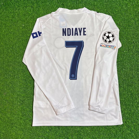 Iliman Ndiaye #7 Manchester City 2026-27 Third New Season Long Sleeve Champions League Patch Jersey Trikot Maillot Soccer Shirt