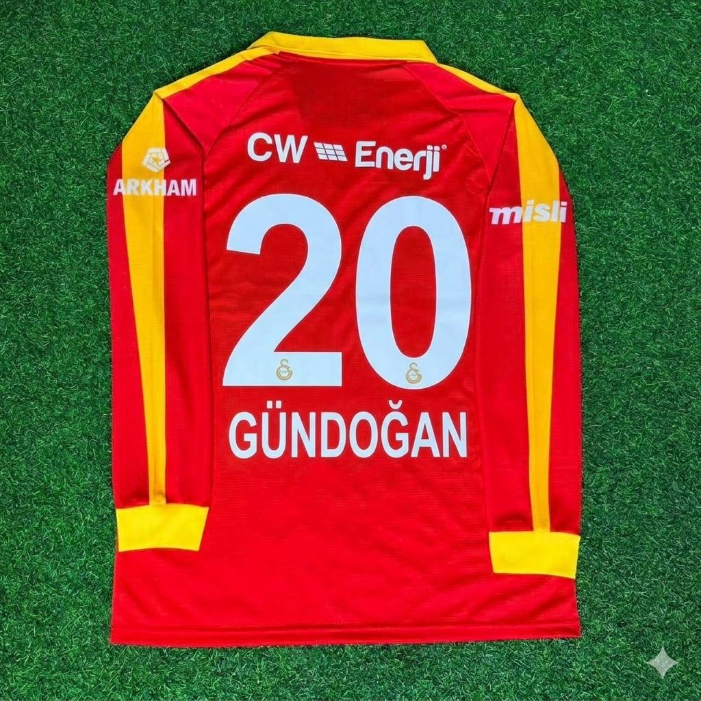 İlkay Gündoğan Galatasaray Legendär Retro Vintage Langarm-Fußballtrikot