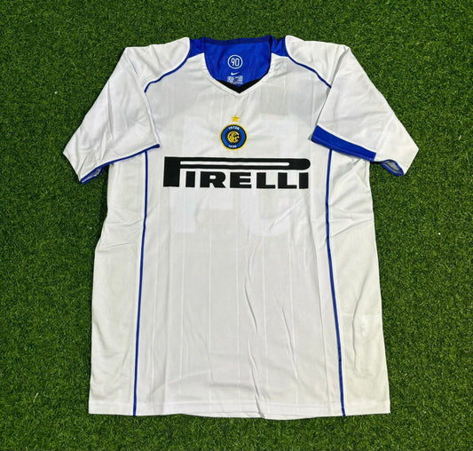 Maillot de Football Rétro Blanc Inter Milan 2004-2005