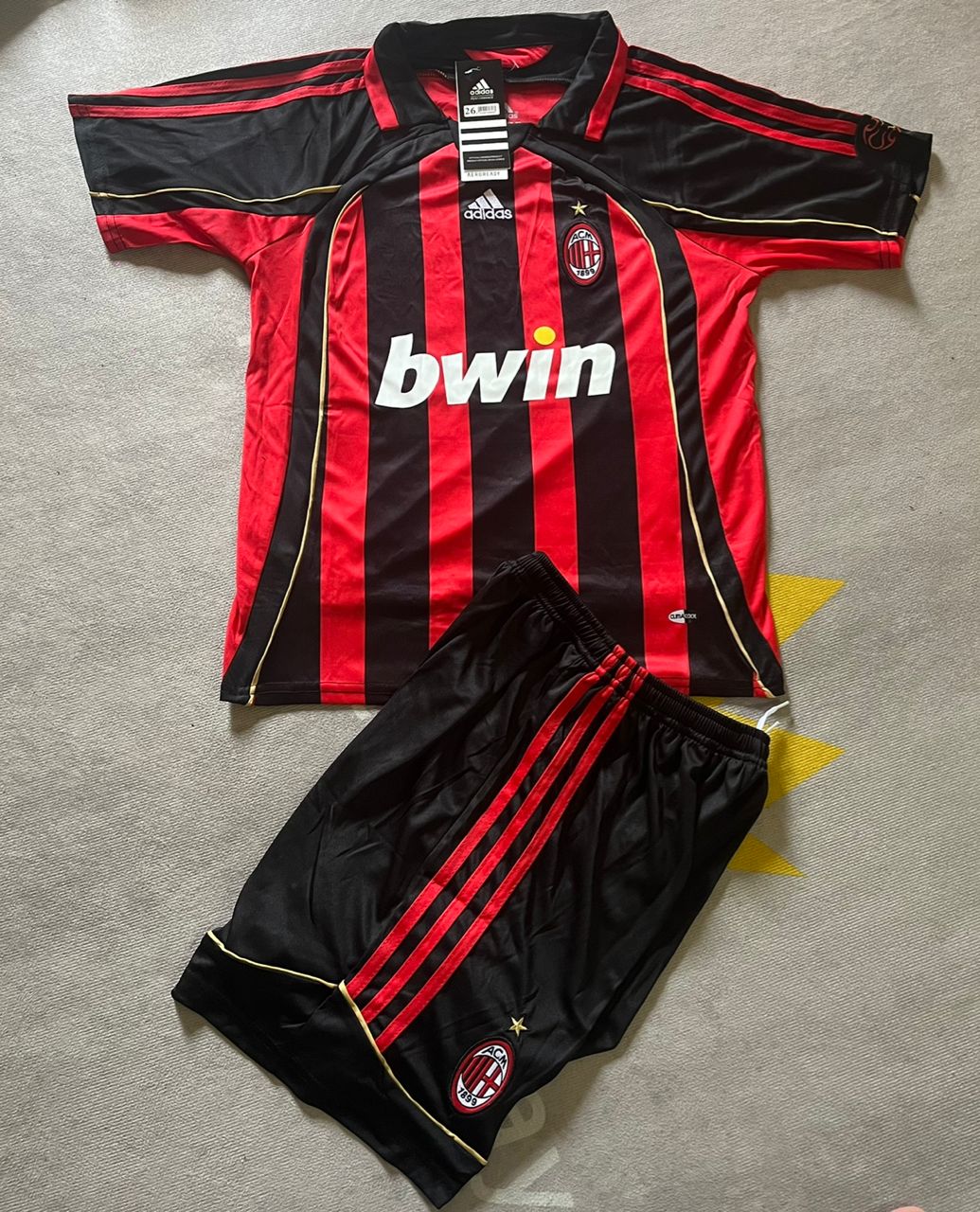Kaká Leite – AC Milan 2006-2007 Red Home Jersey – | Kindertrikot | Maillot Enfant