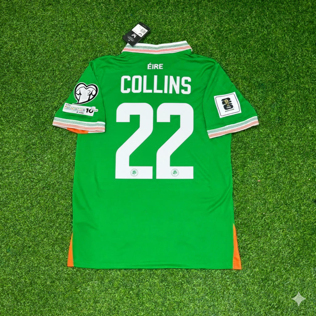 Nathan Collins Irland Eire Grünes Nationalmannschafts-Fußballtrikot-Set