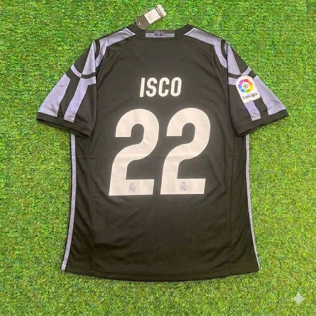 Isco 22- Real Madrid 2016 Black Retro Football Jersey