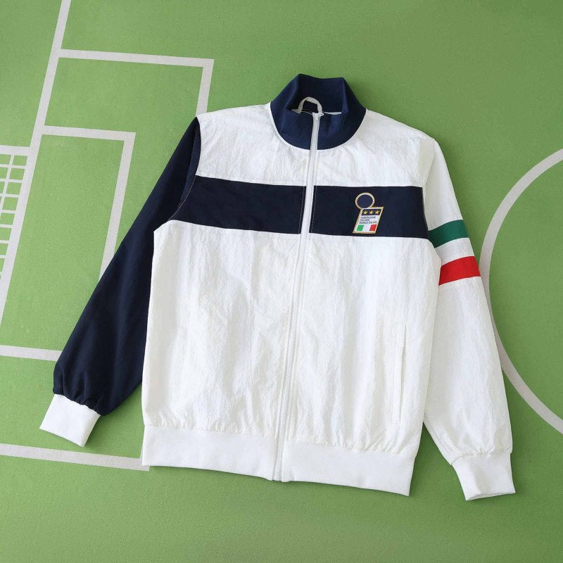 Italy 2026 World Cup White Black Windbreaker Jacket