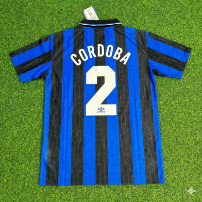 Maillot de football rétro domicile Inter Milan Ivan Cordoba