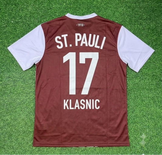 Camiseta de fútbol retro especial de visitante del FC St. Pauli de Ivan Klasnic