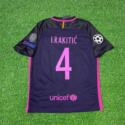 Ivan Rakitic 2014/15 Retro Black Pink Jersey Maillot Trikot Maglia