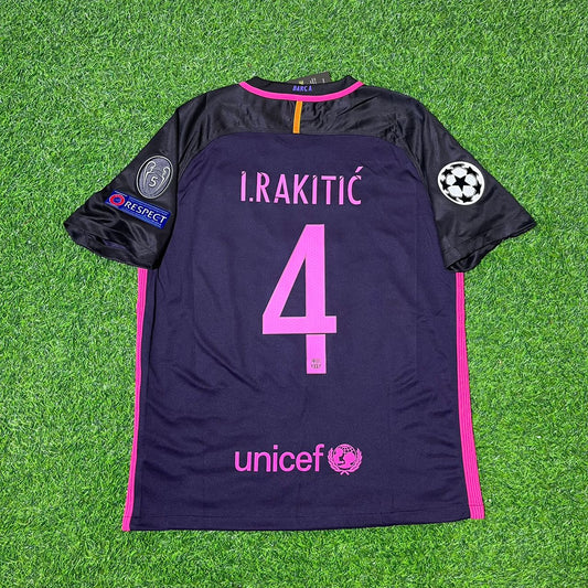 Camiseta retro Ivan Rakitic 2014/15 negra y rosa