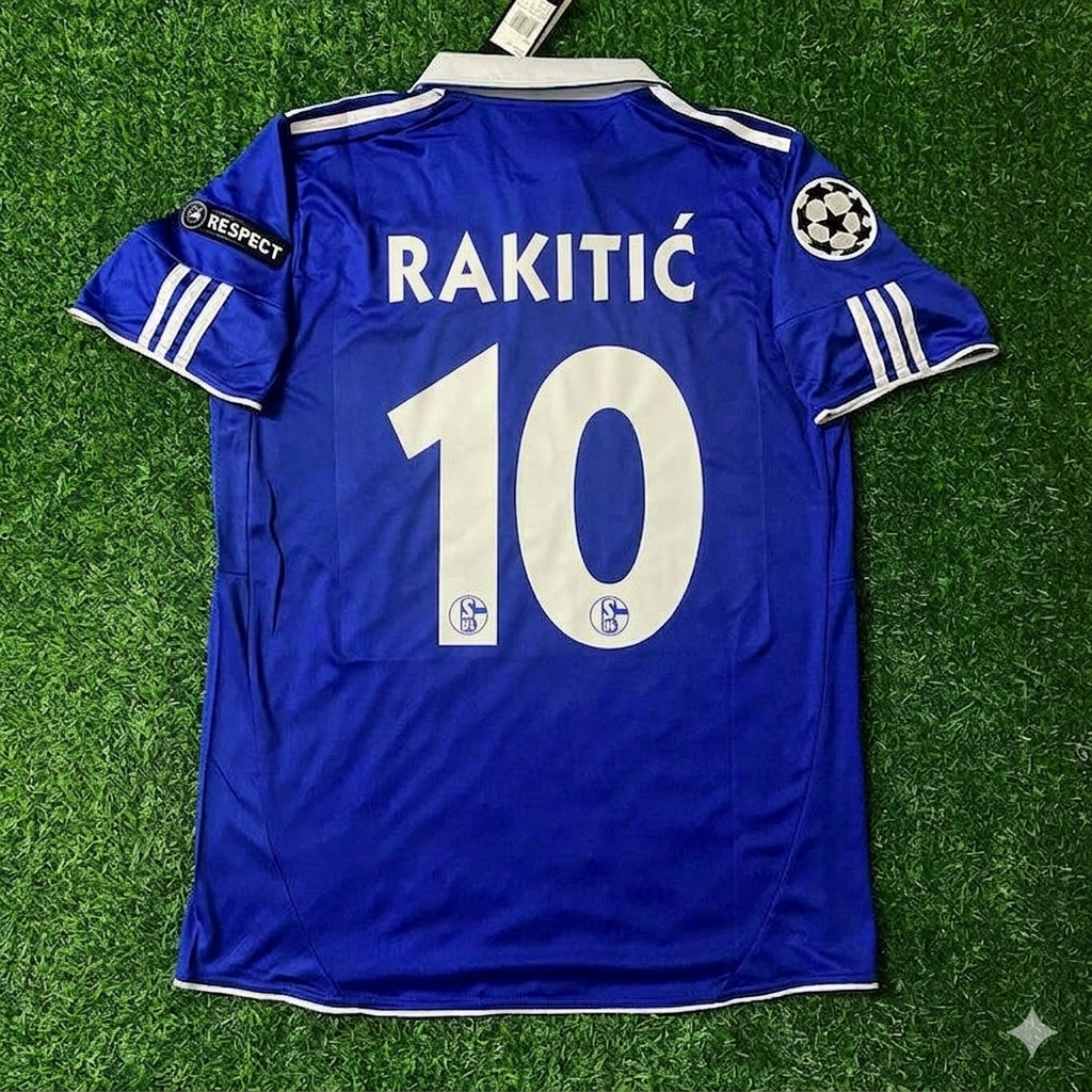 Ivan Rakitić 10 - Schalke 04 Saison 2010-11 Retro Champions League Fußballtrikot