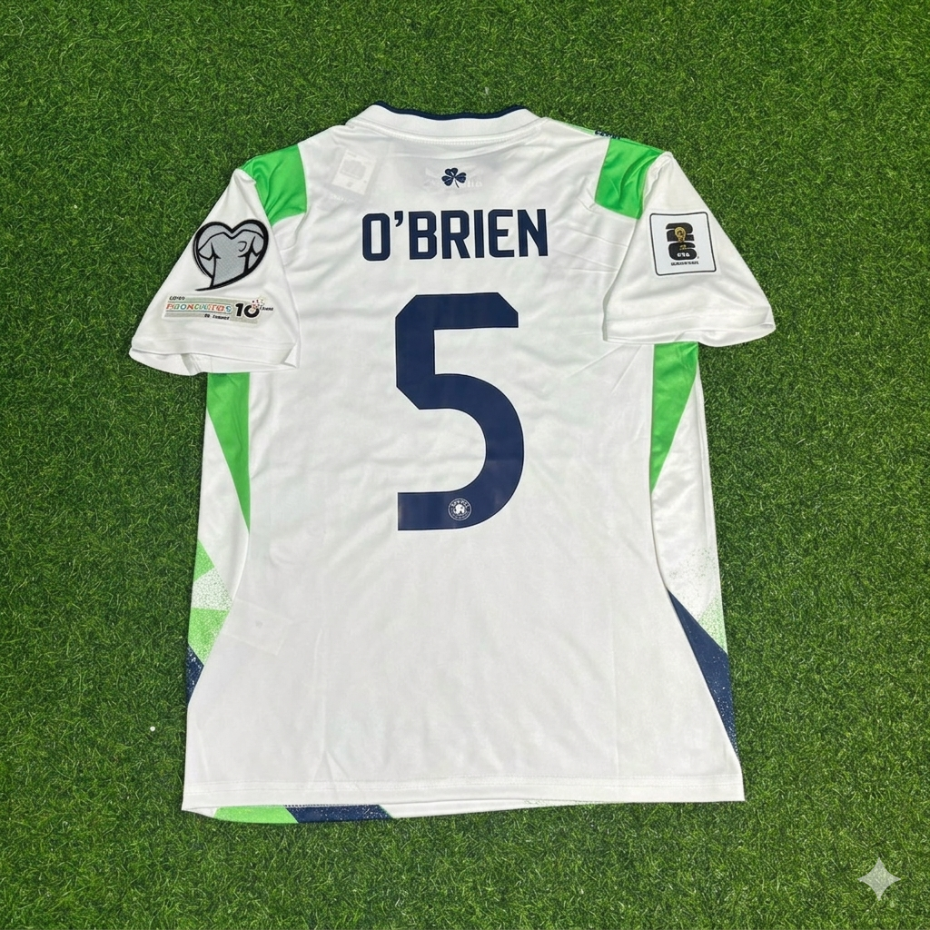 Jake O'Brien #5 Ireland 2026 World Cup Qualifiers Green White New Season Football Jersey