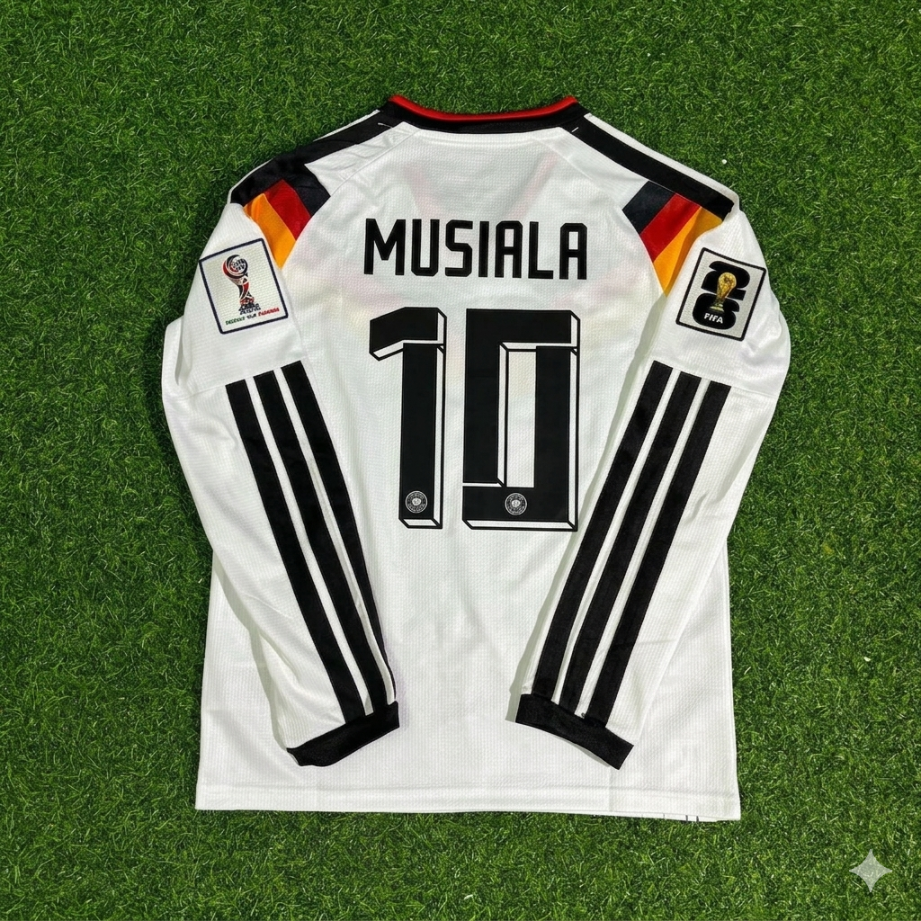 Jamal Musiala 10- Germany 2026 World Cup  Long Sleeve Home Football Jersey Kit