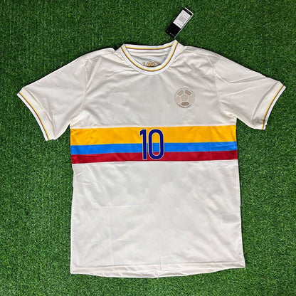James Rodriguez Colombia White Jersey Camiseta Trikot Maglia Soccer Shirt