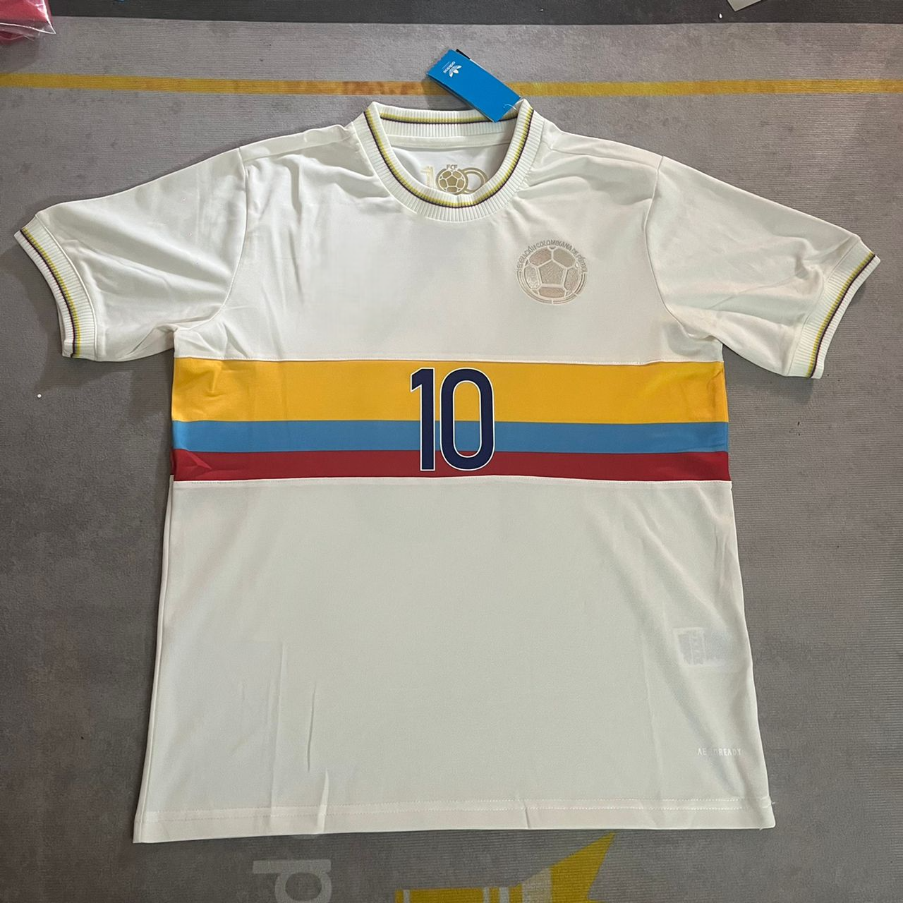 James Rodriguez Colombia White Jersey Camiseta Trikot Maglia Soccer Shirt
