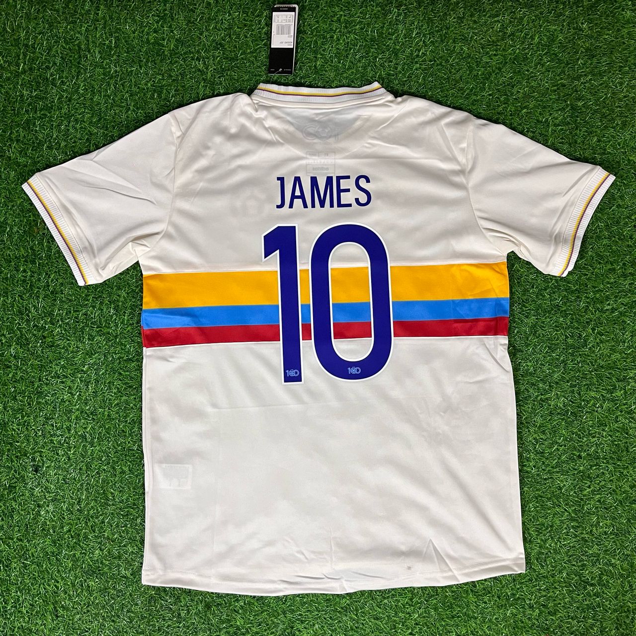 James Rodriguez Colombia White Jersey Camiseta Trikot Maglia Soccer Shirt