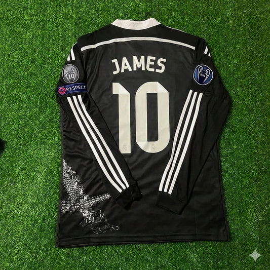 James Rodríguez 10- Real Madrid 2015 Dragon Black Retro Trikot Fußballtrikot