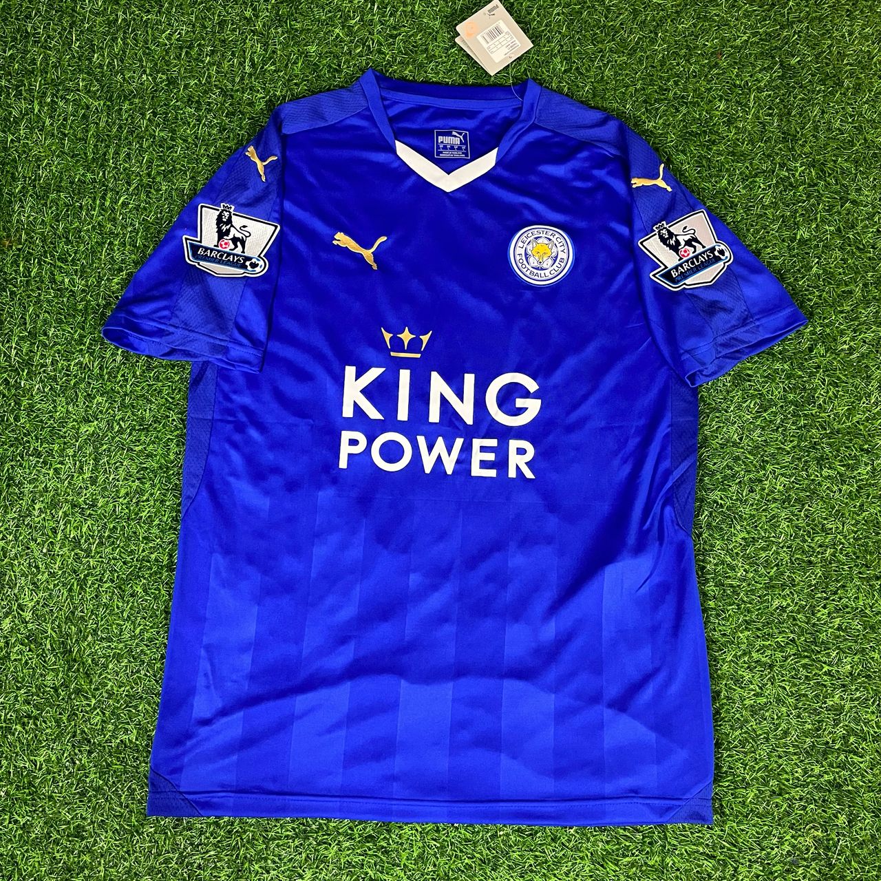 Jamie Vardy 9 - Leicester City 2015/16 Premier League Retro Kit Jersey Maillot Trikot Soccer Shirt