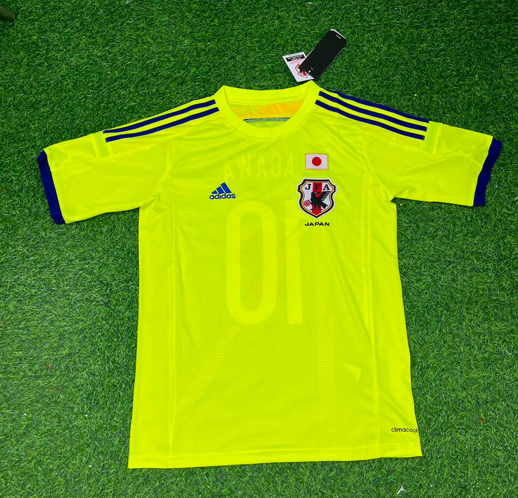 Maya Yoshida Japan 2014 Weltmeisterschaft Gelbes Auswärts Retro-Trikot