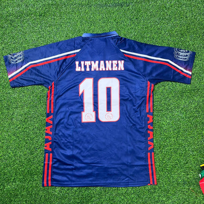 Jari Litmanen Ajax 1997–1998 Retro Football Jersey Kit