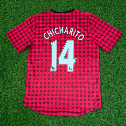 Javier “Chicharito” Hernández Manchester United 2012-2013 Home Red Retro Football Jersey Kit