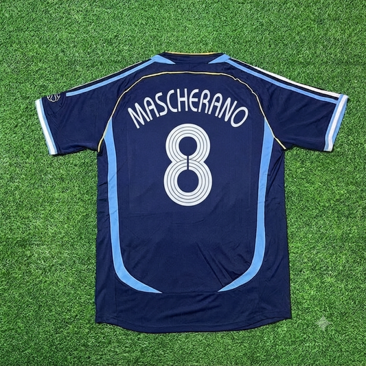 Argentina 2006 World Cup Dark Blue Home Retro Football Jersey – Javier Mascherano 8