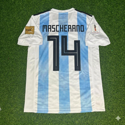Javier Mascherano #14 Argentinien WM 2018 Heim Retro-Trikot
