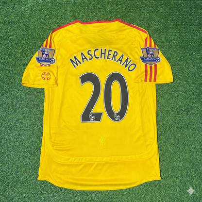 Liverpool 2006/07 Yellow Retro Football Jersey – Javier Mascherano