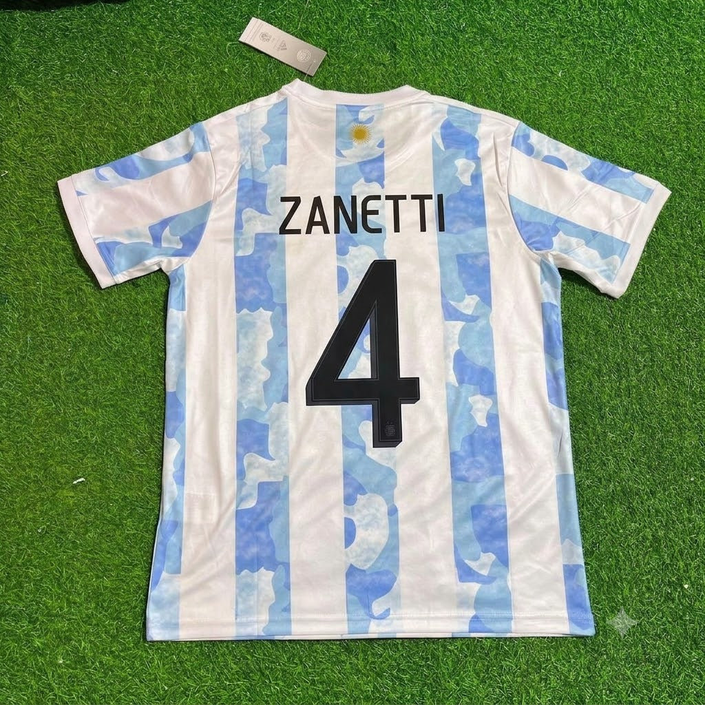 Javier Zanetti - Argentinien Retro Kit Trikot Fußballtrikot