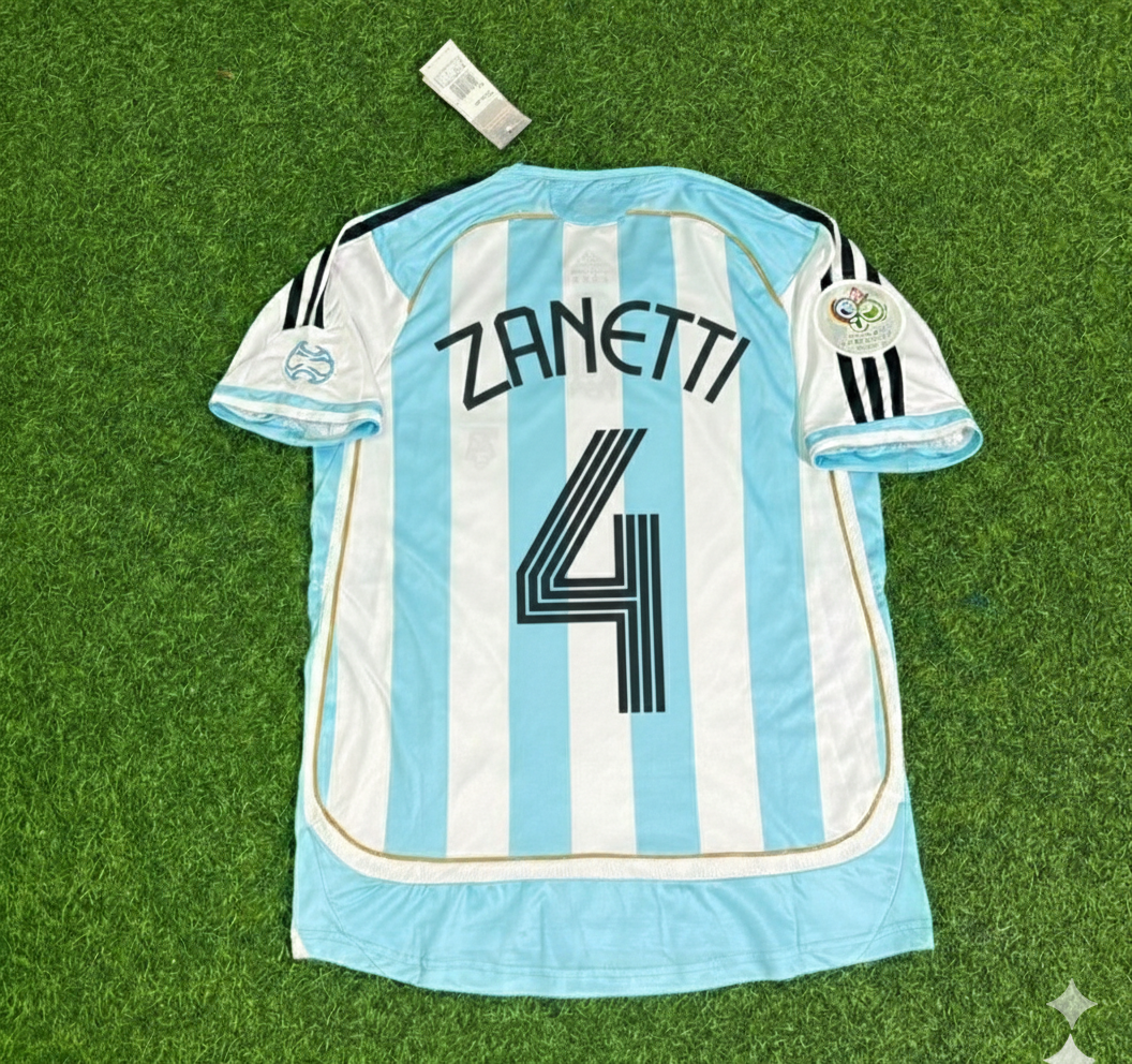 Javier Zanetti Argentinien Retro Fußballtrikot Trikot