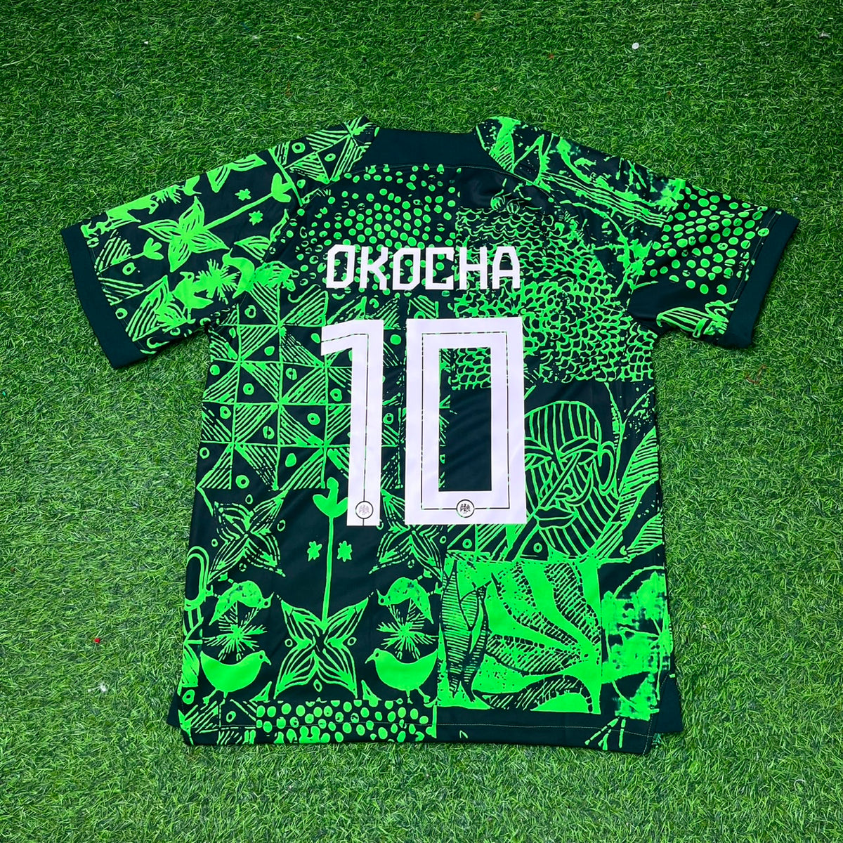 Jay Jay Okocha Nigeria Special Edition Grünes Retro-Fußballtrikot