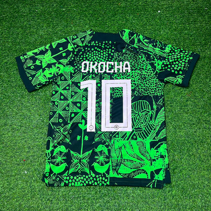 Jay Jay Okocha Nigeria Special Edition Grünes Retro-Fußballtrikot