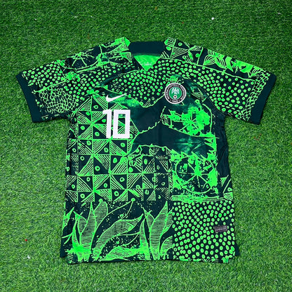 Jay Jay Okocha Nigeria Special Edition Grünes Retro-Fußballtrikot