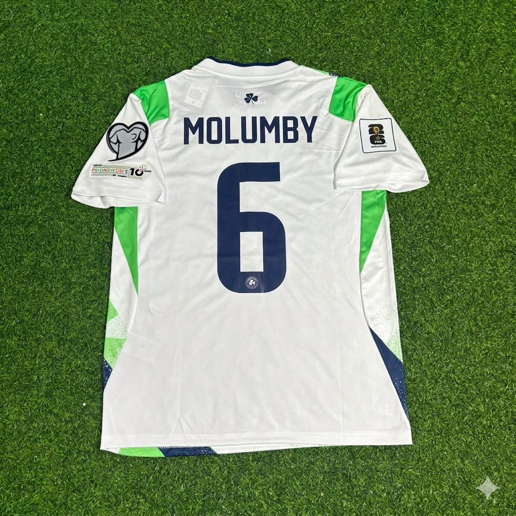 Jayson Molumby #6 Ireland 2026 World Cup Qualifiers Green White New Season Football Jersey