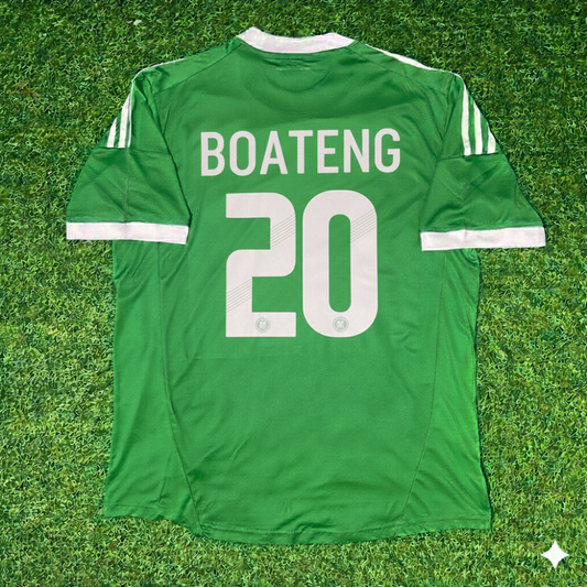 Germany 2012 EURO Green Retro Football Jersey – Jerome Boateng