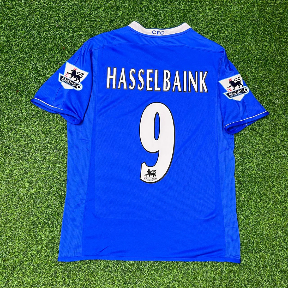 Jimmy Floyd Hasselbaink Chelsea 2003-2005 Heim Marineblau Retro Fußballtrikot