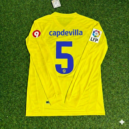 Joan Capdevilla 5 Villarreal CF 2008/2009 Long Sleeve Retro Football Jersey